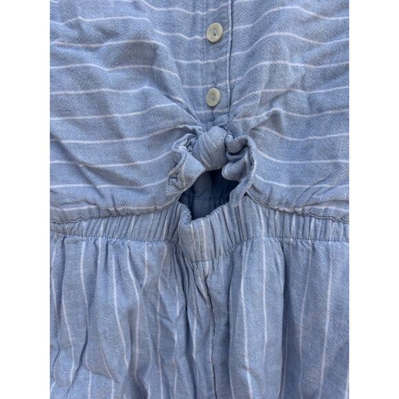 Abercrombie Romper, Blue Pin Stripe, Waist Cut Out, Size Girls 11-12 - Picture 4 of 7